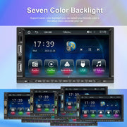 7-inch Double Din Car MP5 Player Support CarPlay/Android Auto/Mirror Link/Bluetooth With AHD Camera