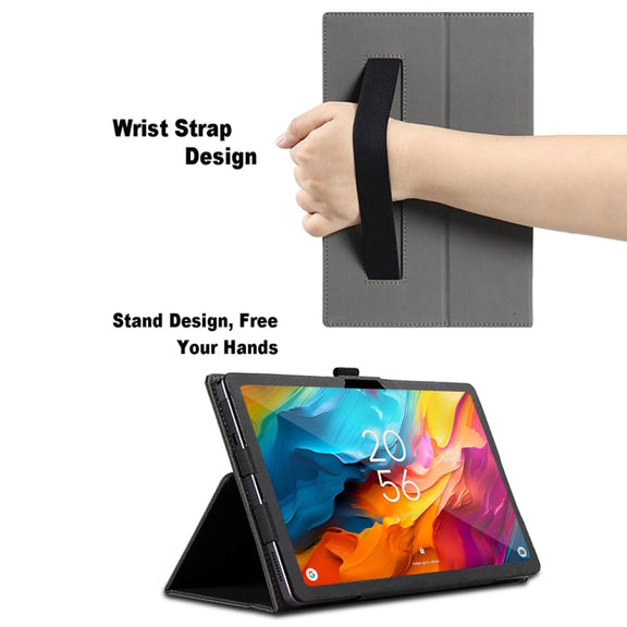 For TCL Nxtpaper 14 14.3-Inch Skin Texture All Inclusive Leather Tablet Case(Dark Brown)