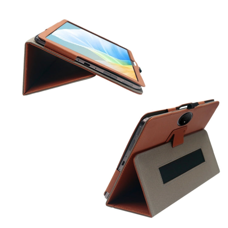 For TCL Nxtpaper 14 14.3-Inch Skin Texture All Inclusive Leather Tablet Case(Dark Brown)
