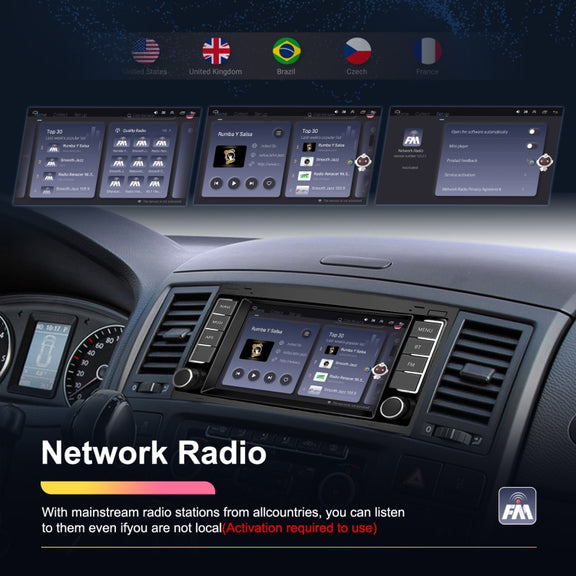 2+64G For Volkswagen Touareg 7-Inch Car WiFi Player Android 13 System Support CarPlay/Android Auto Standard Edition