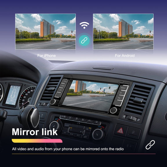 2+64G For Volkswagen Touareg 7-Inch Car WiFi Player Android 13 System Support CarPlay/Android Auto With AHD Camera and Mic