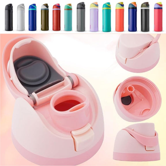 Replacement Lid for Owala Freesi Cup No Leakage One Button Open With Carry Loop(Blue)
