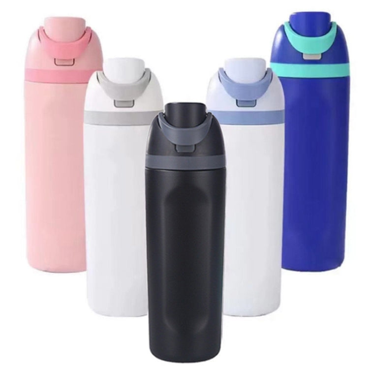 Replacement Lid for Owala Freesi Cup No Leakage One Button Open With Carry Loop(White Blue)