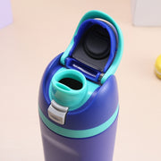 Replacement Lid for Owala Freesi Cup No Leakage One Button Open With Carry Loop(White Blue)