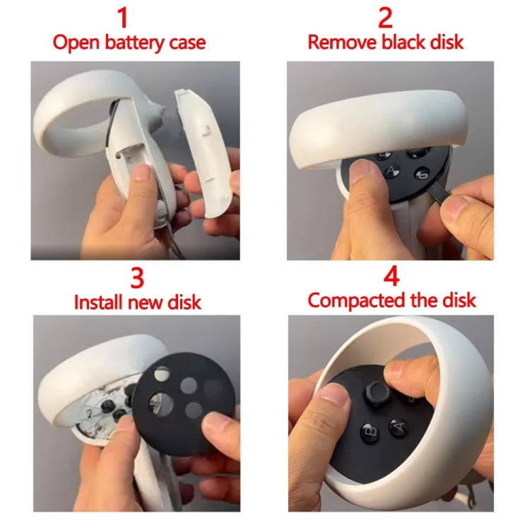 For Meta Quest 2 Repair Parts Controller  Black Disk Cove Right & Left -  by PMC TechLife | Online Shopping South Africa | PMC TechLife | Buy Now Pay Later Mobicred