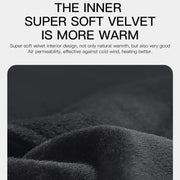 Kyncilor Water-resistant Cycling Warm Gloves Two-finger Touch Screen Ultra-soft Velvet Outdoor Gloves, Size: L(Black)