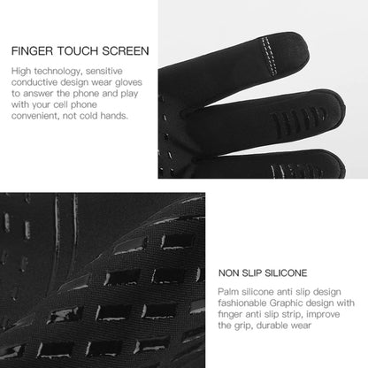 Kyncilor Waterproof Cycling Warm Gloves Two-finger Touch Screen Ultra-soft Velvet Outdoor Gloves, Size: XL(Black) - Full Finger Gloves by Kyncilor | Online Shopping South Africa | PMC Jewellery | Buy Now Pay Later Mobicred