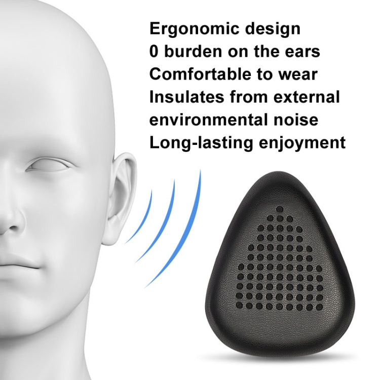 For Razer Meka 2pcs Perforated Protein Leather Earmuffs(Black)