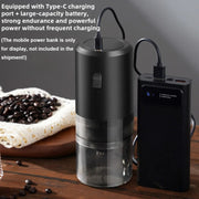 USB Rechargeable Adjustable Coarse and Fine Household Portable Electric Coffee Bean Grinder(White)
