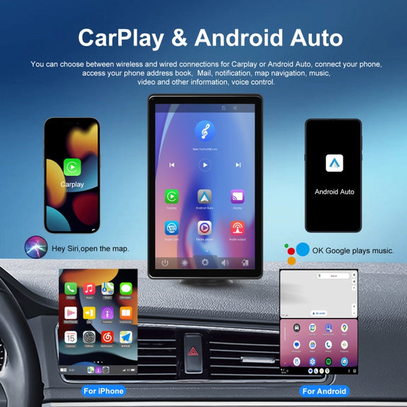 8-inch Car Full Touch Screen Player Supports Horizontal and Vertical CarPlay / Android Auto, Spec: With Camera