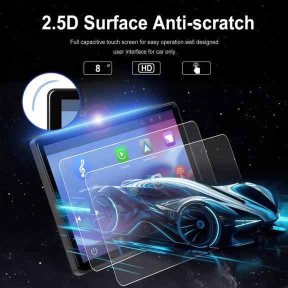 8-inch Car Full Touch Screen Player Supports Horizontal and Vertical CarPlay / Android Auto, Spec: With Camera
