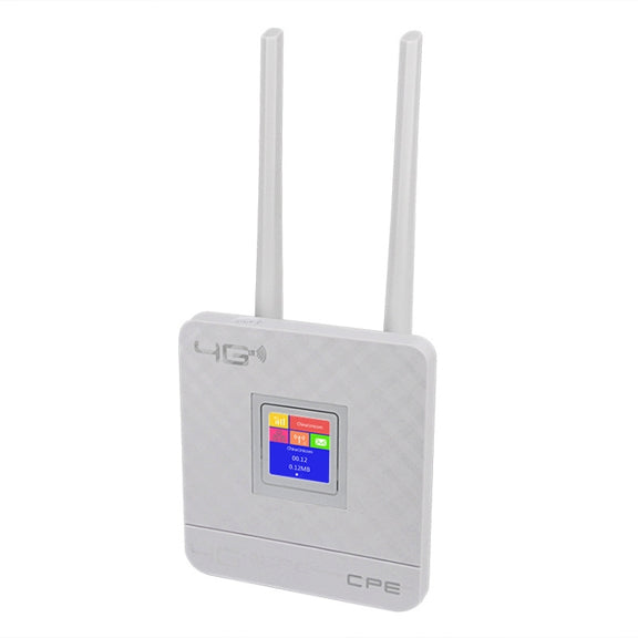 European Version B1/3/7/8/20/38/39/40/41 4G LTE CPE Colorful Screen Router Triple Network Plug and Play Mobile Router, EU Plug
