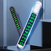 T1 Car Hidden Moving Phone Plate Vehicle Temporary Parking Number Board(Silver)