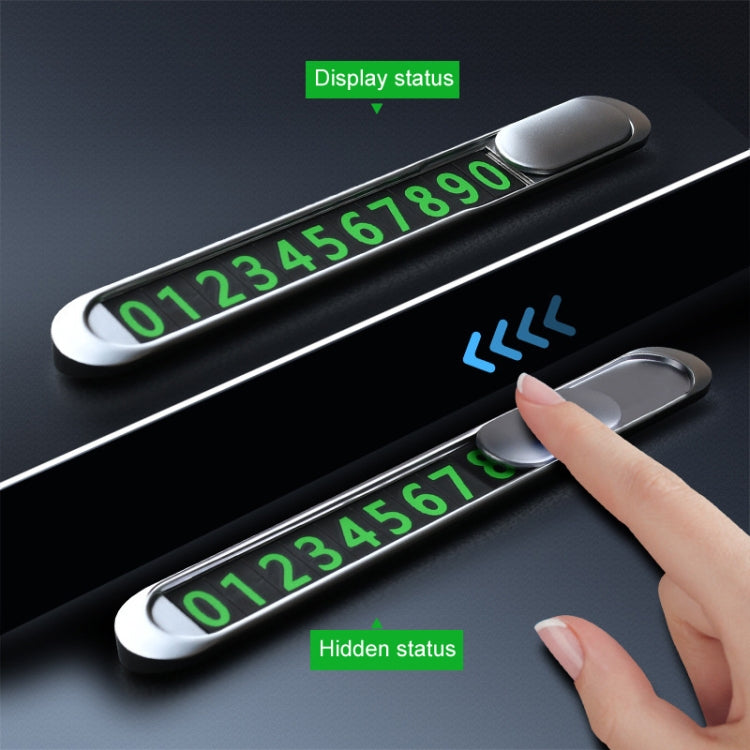 T1 Car Hidden Moving Phone Plate Vehicle Temporary Parking Number Board(Silver) - Parking Card by PMC TechLife | Online Shopping South Africa | PMC TechLife | Buy Now Pay Later Mobicred