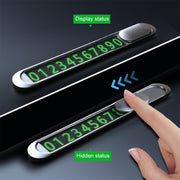 T1 Car Hidden Moving Phone Plate Vehicle Temporary Parking Number Board(Silver)