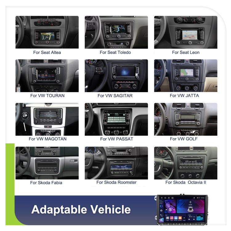 9-inch For Volkswagen 4+64G Multimedia Player Android 13 System