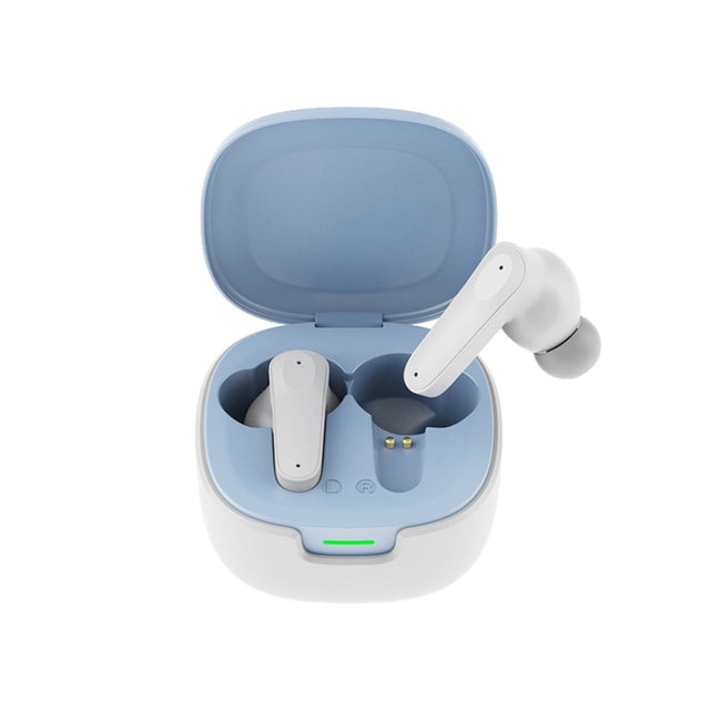 A98 AI Intelligent Translation Wireless Physical Noise Cancellation Bluetooth Earphones(White Blue)
