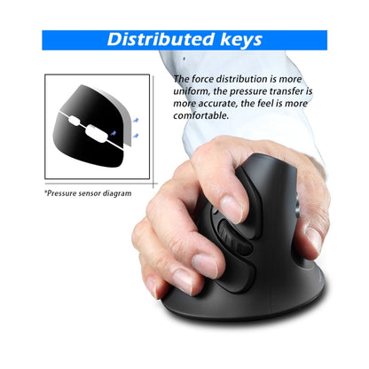 ZELOTES F17 6-buttons Vertical Grip Ergonomic Wireless Mouse(Black) - free shipping - PMC Jewellery - Order now!