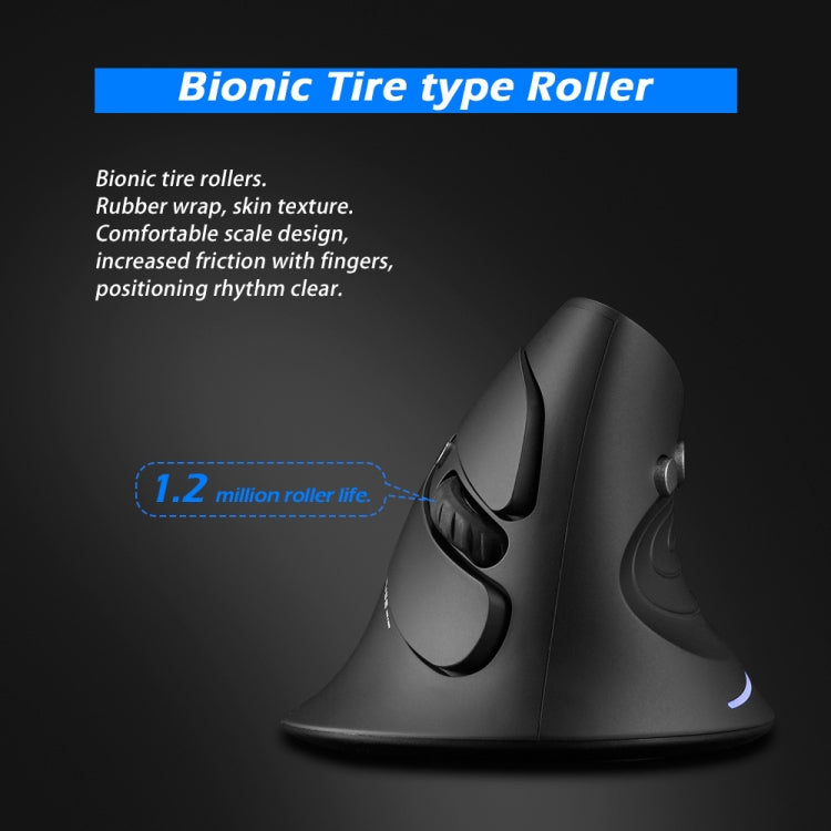 ZELOTES F17 6-buttons Vertical Grip Ergonomic Wireless Mouse(Black) - free shipping - PMC Jewellery - Order now!
