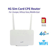 Eurasian Version 4G CPE Wireless Plug-In Mobile Router Network Cable Mobile WiFi, EU Plug