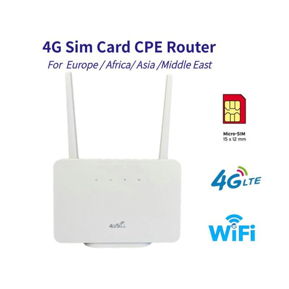 Eurasian Version 4G CPE Wireless Plug-In Mobile Router Network Cable Mobile WiFi, EU Plug