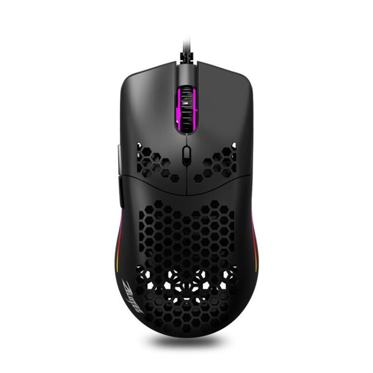 ZELOTES C7 7-buttons RGB Lighting Hollow Computer Office Wired Mouse(Black) - free shipping - PMC Jewellery - Order now!