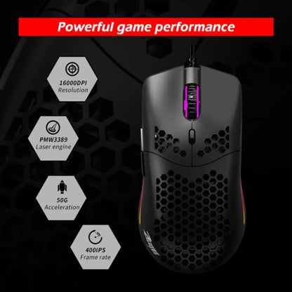ZELOTES C7 7-buttons RGB Lighting Hollow Computer Office Wired Mouse(Black) - free shipping - PMC Jewellery - Order now!