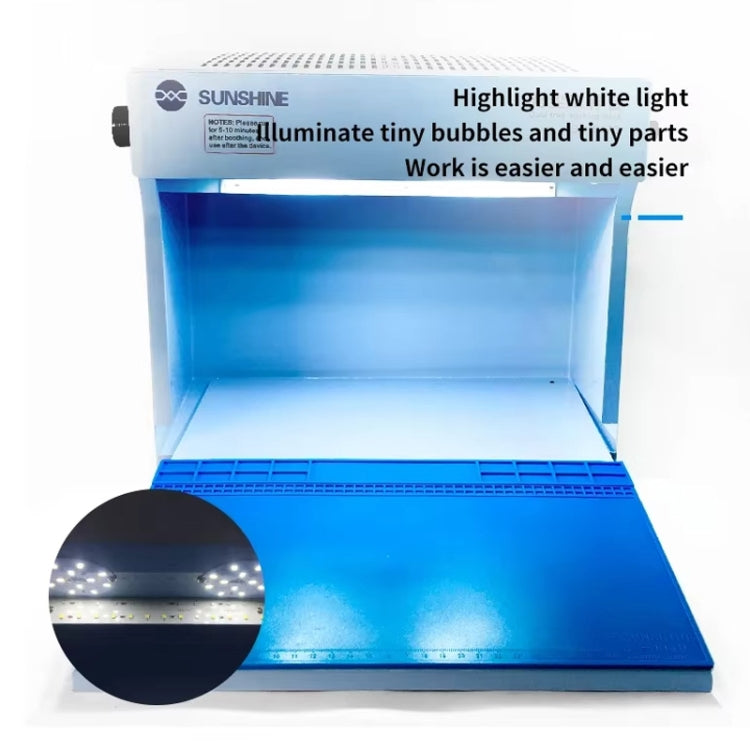 SUNSHINE SS-917C Mobile Phone Screen Repair Dust-free Workbench Green White Light Dual Lamps Dust Display Lamp Operator Bench EU Plug