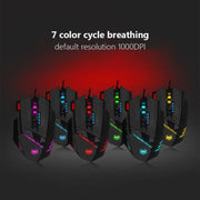 ZELOTES C12 12-buttons Ergonomic Programming Custom Gaming Wired Mouse(Black)