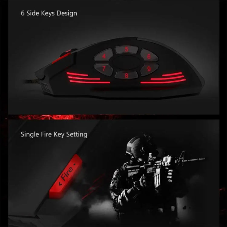 ZELOTES C12 12-buttons Ergonomic Programming Custom Gaming Wired Mouse(Black) - free shipping - PMC Jewellery - Order now!