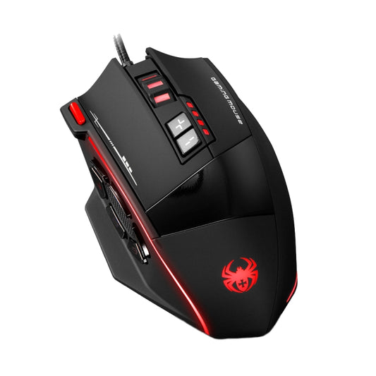 ZELOTES C19 12-Keys Ergonomic Programming Custom Wired Mouse(Black) - free shipping - PMC Jewellery - Order now!