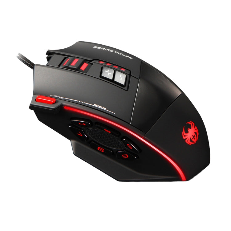 ZELOTES C19 12-Keys Ergonomic Programming Custom Wired Mouse(Black) - free shipping - PMC Jewellery - Order now!