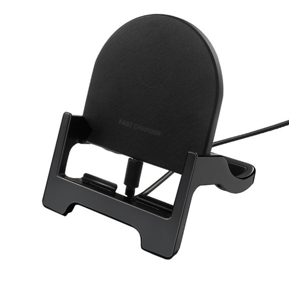 15W Desktop Vertical Cell Phone Wireless Charging Stand(Black)