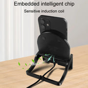 15W Desktop Vertical Cell Phone Wireless Charging Stand(Black)