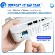 European Version 4G WiFi6 VOLTE CPE Wireless SIM Card Router With RJ45+RJ11, EU Plug
