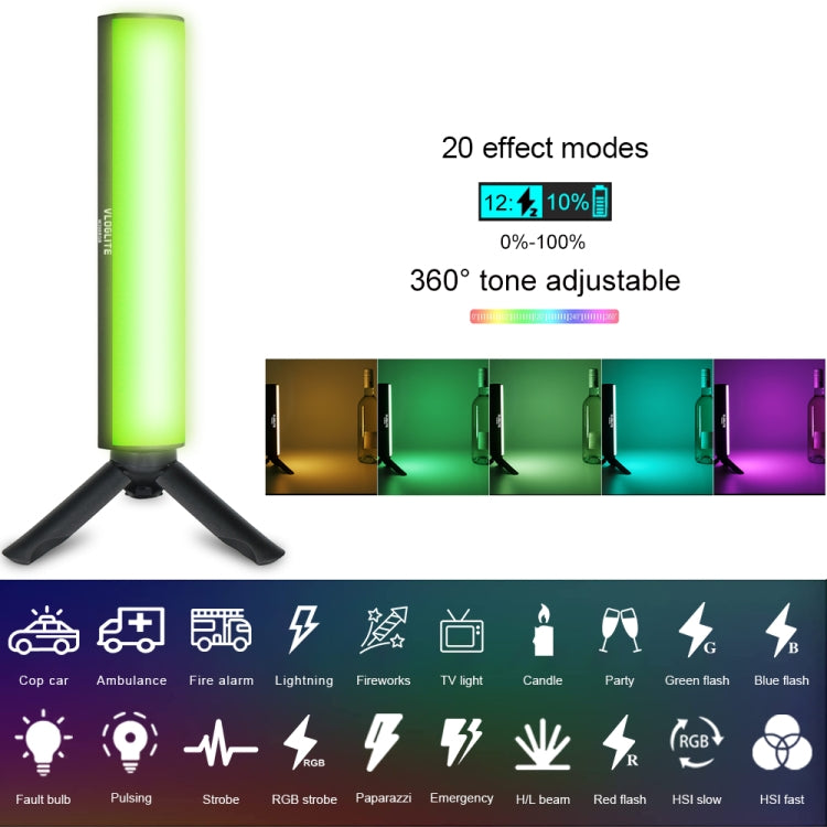 VLOGLITE W200RGB Full Colorful Handheld Fill Light Stick Live Photography Ambient Light Outdoor Lighting - free shipping - PMC Jewellery - Order now!
