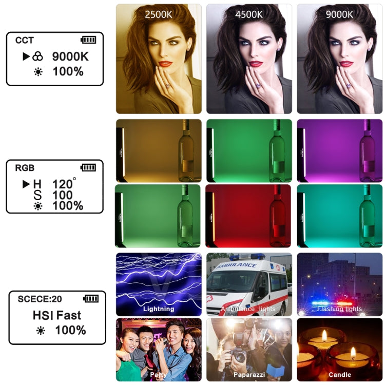 VLOGLITE W200RGB Full Colorful Handheld Fill Light Stick Live Photography Ambient Light Outdoor Lighting - free shipping - PMC Jewellery - Order now!