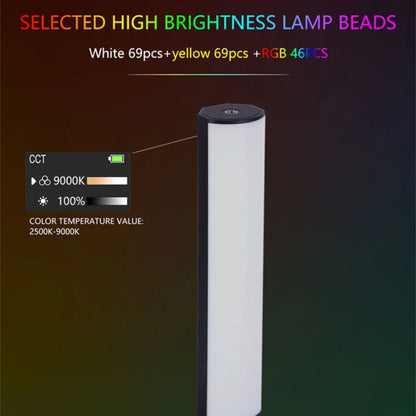 VLOGLITE W200RGB Full Colorful Handheld Fill Light Stick Live Photography Ambient Light Outdoor Lighting - free shipping - PMC Jewellery - Order now!
