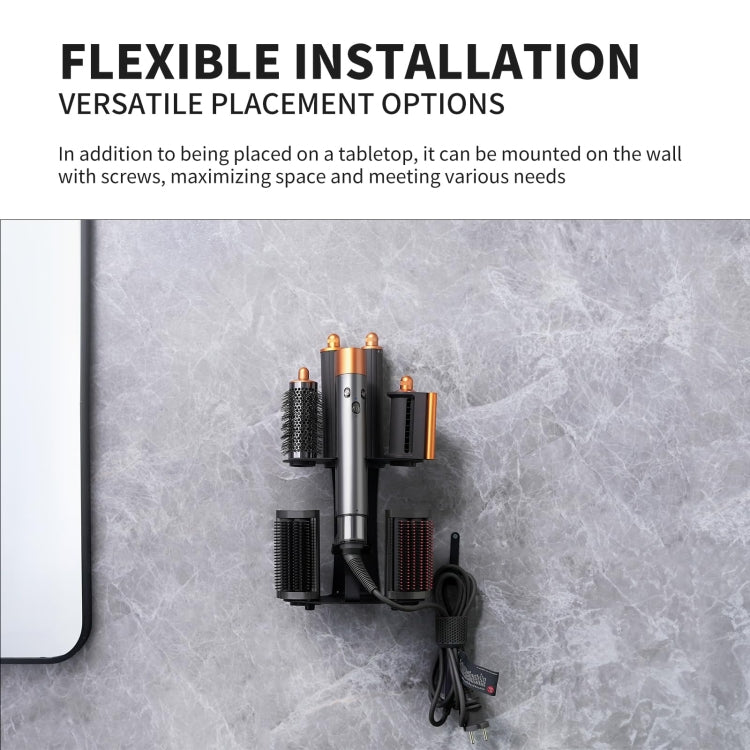 For Dyson Airwrap Curling Iron Desktop Storage Rack Wall-mounted Carbon Steel Bracket - For Dyson Accessories by PMC Jewellery | Online Shopping South Africa | PMC Jewellery | Buy Now Pay Later Mobicred