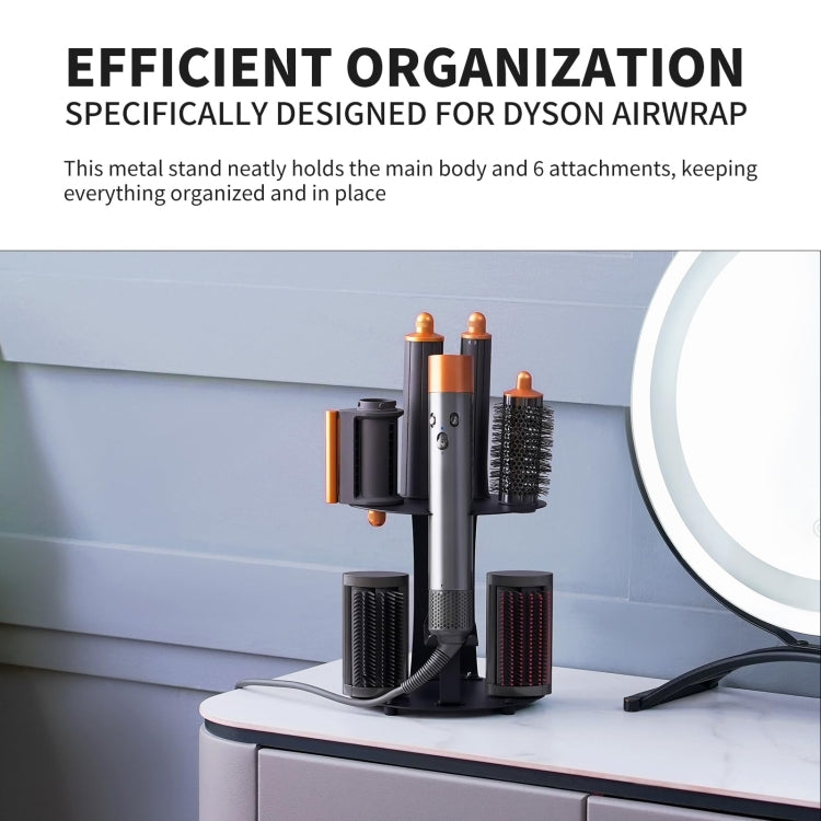 For Dyson Airwrap Curling Iron Desktop Storage Rack Wall-mounted Carbon Steel Bracket - For Dyson Accessories by PMC Jewellery | Online Shopping South Africa | PMC Jewellery | Buy Now Pay Later Mobicred