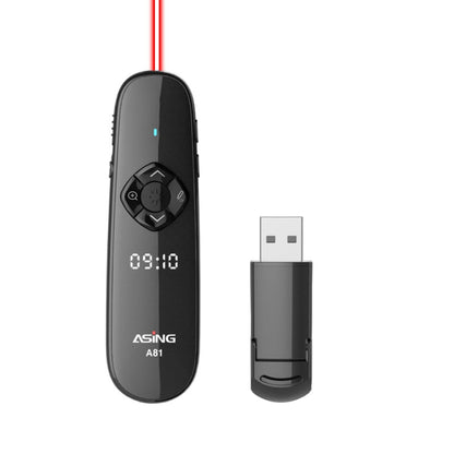 ASiNG A81 PPT Page Turning Clicker With Timing Function & 32G 3-in-1 USB Receiver, Color: Red Light - free shipping - PMC Jewellery - Order now!