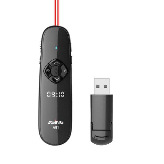 ASiNG A81 PPT Page Turning Clicker With Timing Function & 32G 3-in-1 USB Receiver, Color: Red Light - free shipping - PMC Jewellery - Order now!