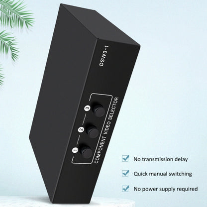 3 In 1 Out Component Video Selector YPbPr Video Switch Box - Splitter Adapter by PMC Jewellery | Online Shopping South Africa | PMC Jewellery | Buy Now Pay Later Mobicred