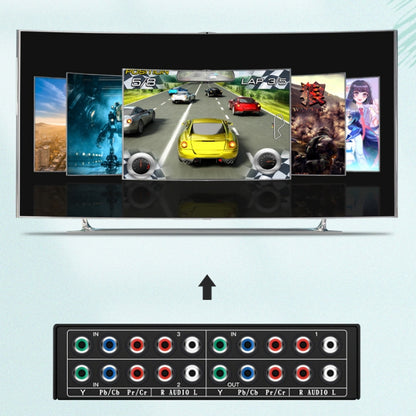 3 In 1 Out Component Video Selector YPbPr Video Switch Box - Splitter Adapter by PMC Jewellery | Online Shopping South Africa | PMC Jewellery | Buy Now Pay Later Mobicred