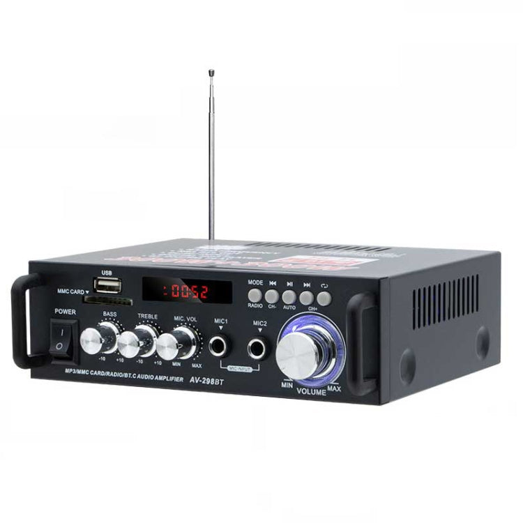 AV-298BT 300W+300W Hi-Fi Stereo Amplifier Bluetooth Home Audio Karaoke Digital Amplifier EU Plug -  by PMC Jewellery | Online Shopping South Africa | PMC Jewellery | Buy Now Pay Later Mobicred