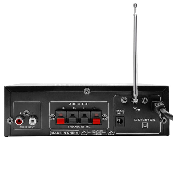 AV-298BT 300W+300W Hi-Fi Stereo Amplifier Bluetooth Home Audio Karaoke Digital Amplifier UK Plug