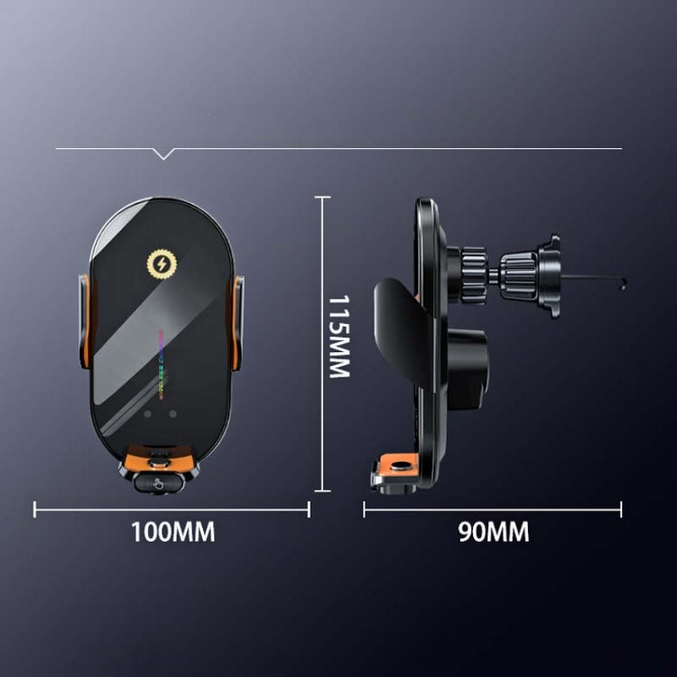 C3 Car Infrared Sensor Auto Opening And Closing Wireless Charging Cell Phone Holder(Black) - Wireless Charger Holders by PMC Jewellery | Online Shopping South Africa | PMC Jewellery | Buy Now Pay Later Mobicred