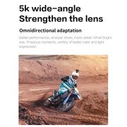 5K/30FPS WIFI HD Anti-Shake Remote Touch Dual-Screen IP68 Water-resistant Sports Camera(Microphone Version)