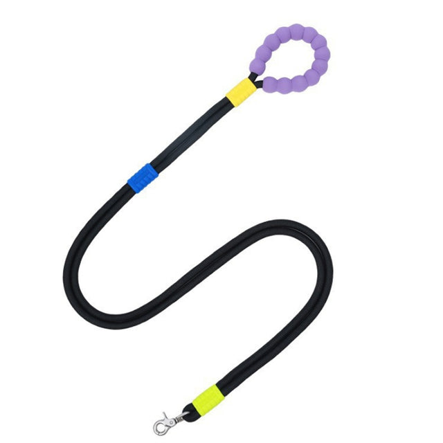 Explosion-Proof  Two-Stage Dog Leash With Foam Handle For Medium And Large Dogs(Black Currant)