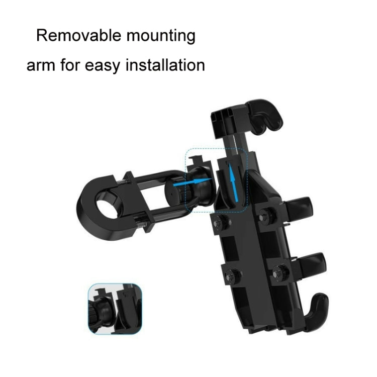 JNHW Motorcycle Bicycle Eight Claw Mobile Phone Navigation Shockproof Bracket, Style: For Handlebar - Holder by JNHW | Online Shopping South Africa | PMC Jewellery | Buy Now Pay Later Mobicred